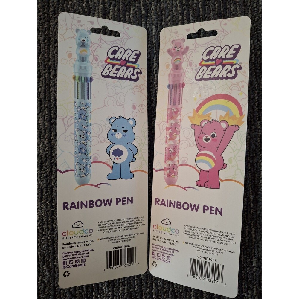 Care Bears Rainbow Pen Set Pink & Blue Multicolor Ink - Picture 2 of 4